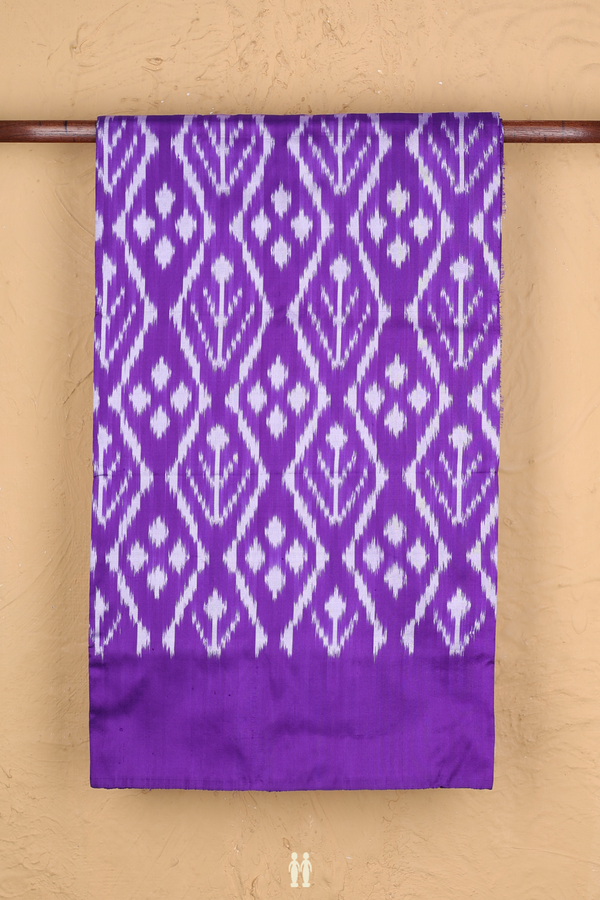 Pochampally Silk Saree In Purple With Printed Design