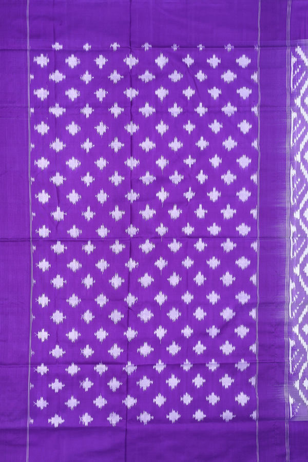 Pochampally Silk Saree In Purple With Printed Design