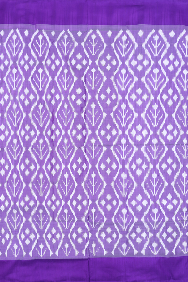 Pochampally Silk Saree In Purple With Printed Design