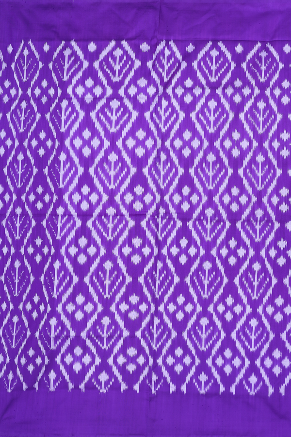 Pochampally Silk Saree In Purple With Printed Design