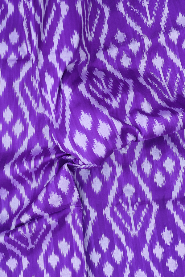 Pochampally Silk Saree In Purple With Printed Design