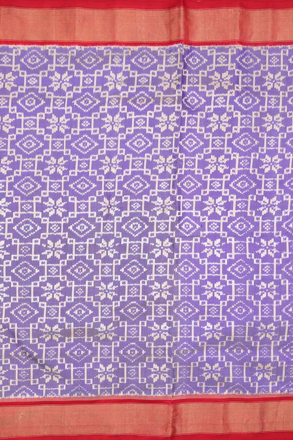 Pochampally Silk Saree In Purple With Printed Design