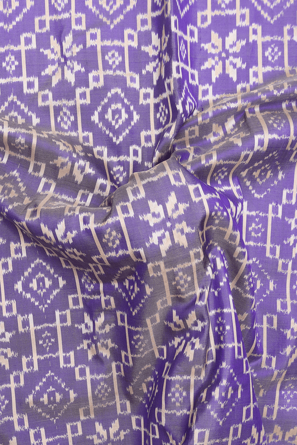 Pochampally Silk Saree In Purple With Printed Design