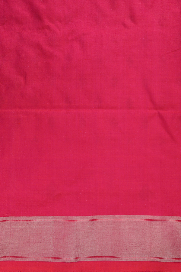 Pochampally Silk Saree In Rani Pink With Ikat  Design