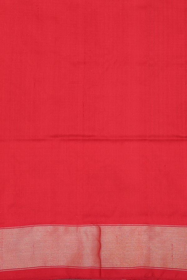 Pochampally Silk Saree In Red And Black With Checks Design