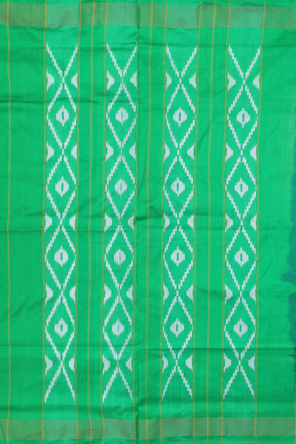 Pochampally Silk Saree In Royal Blue With Diamond Design