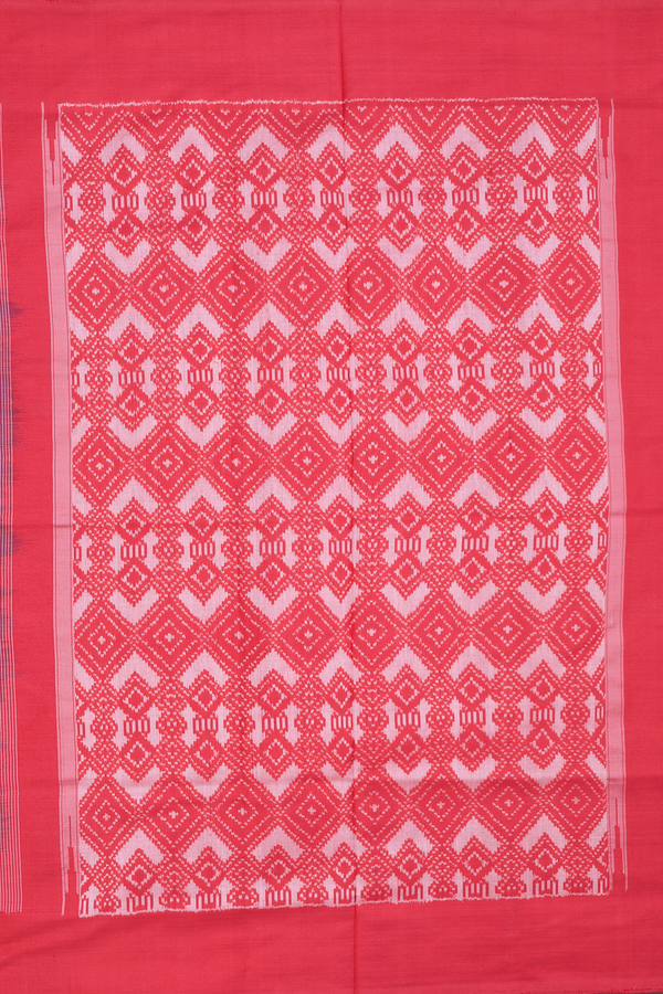 Pochampally Silk Saree In Royal Blue With Printed Design