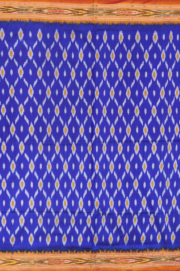 Pochampally Silk Saree In Royal Blue With Printed Design