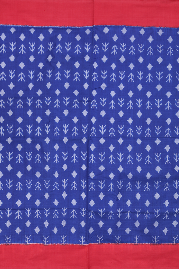 Pochampally Silk Saree In Royal Blue With Printed Design