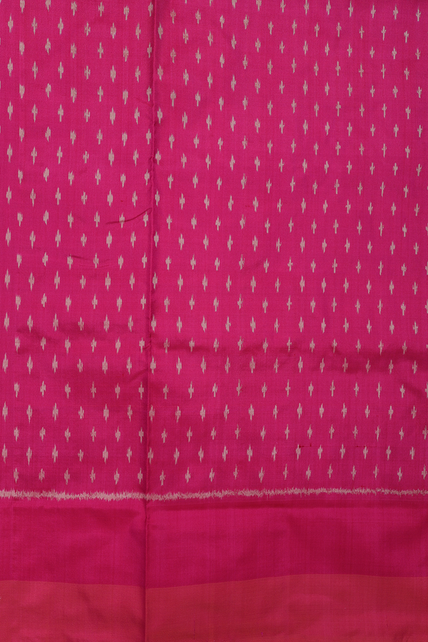 Pochampally Silk Saree In Royal Purple With Chevron Design