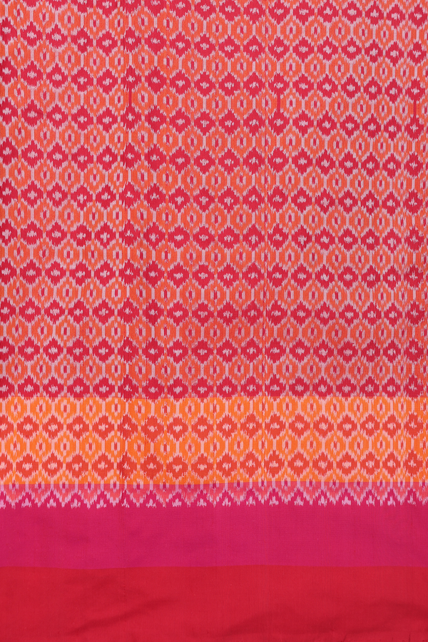 Pochampally Silk Saree In Royal Purple With Contrast Border