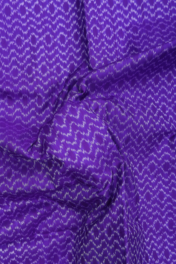 Pochampally Silk Saree In Royal Purple With Printed Design