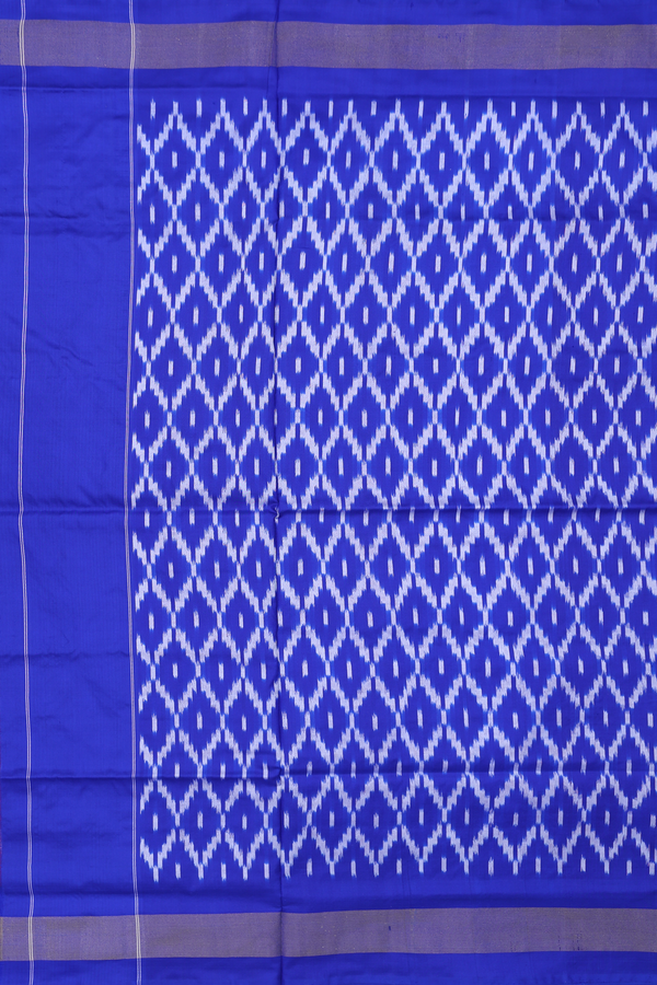 Pochampally Silk Saree In Vermillion Red With Printed Buttas