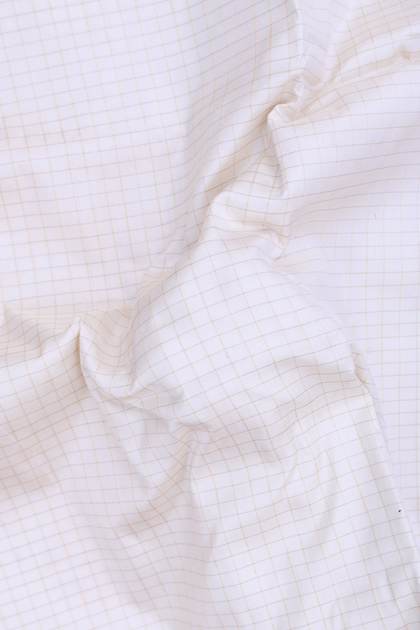 Pochampally Silk Saree In White With Checks Design
