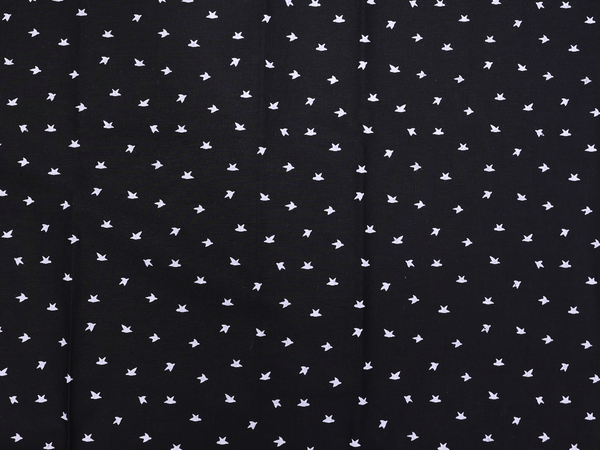 Printed Buttis Black Cotton Salwar Material