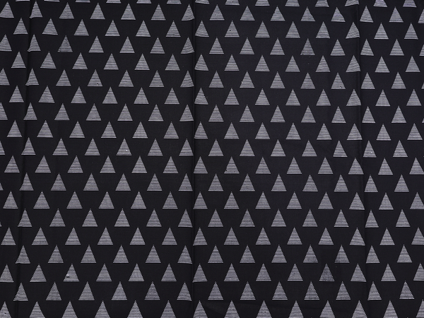 Printed Design Black Cotton Unstitch Salwar Material