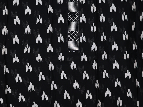 Printed Design Black Cotton Unstitched Salwar Material