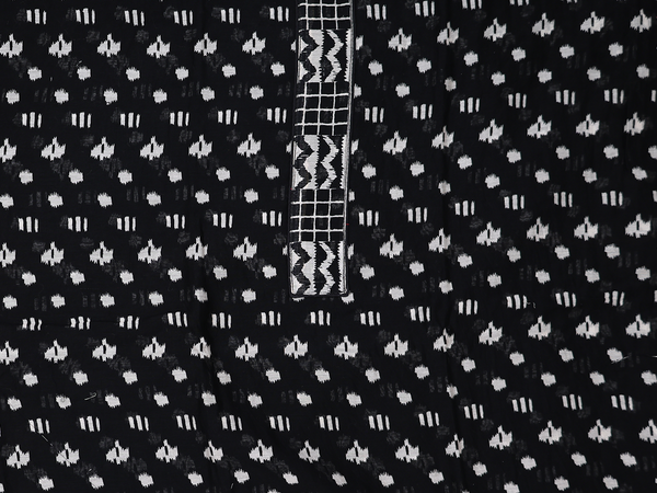 Printed Design Black Cotton Unstitched Salwar Material