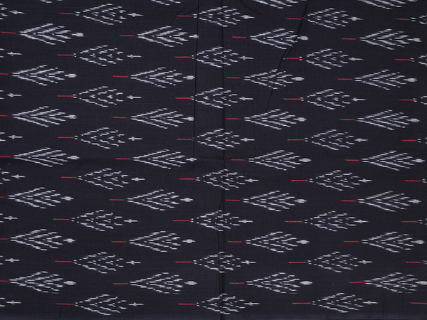 Printed Design Black Cotton Unstitched Salwar Material