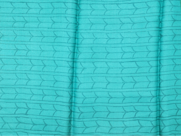 Printed Design Blue Tussar Unstitched Salwar Material