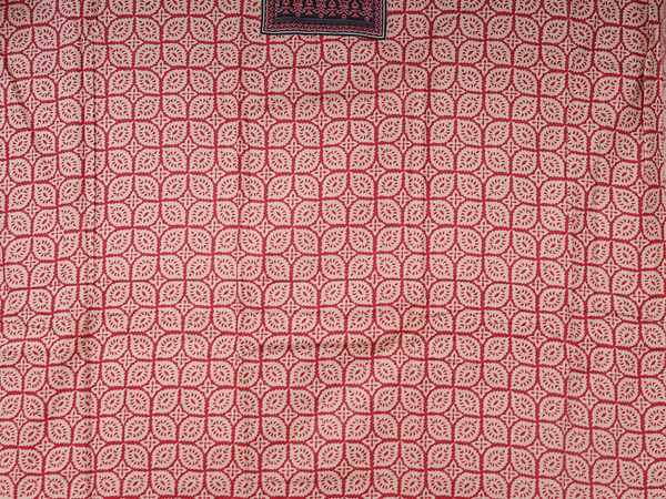 Printed Design Crimson Red Cotton Unstitch Salwar Material