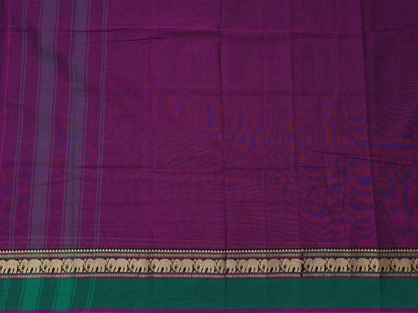 Threadwork Border Purple Cotton Unstitched Salwar Material