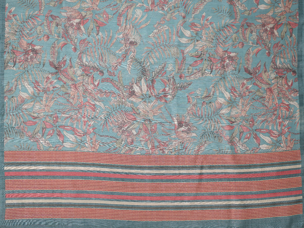 Printed Design Green Silk Cotton Salwar Material