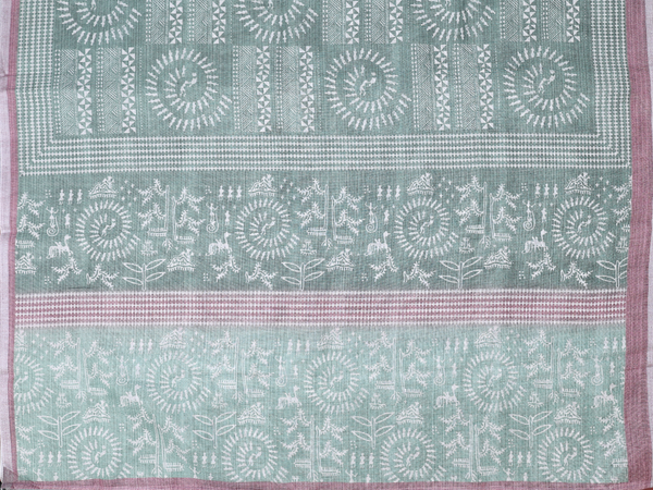 Printed Design Mulberry Linen Unstitched Salwar Material