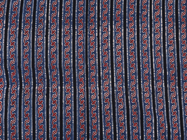 Printed Design Oxford Blue Linen Unstitched Salwar Material
