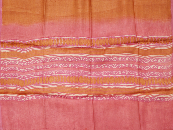 Printed Design Orchid Pink Tussar Unstitched Salwar Material