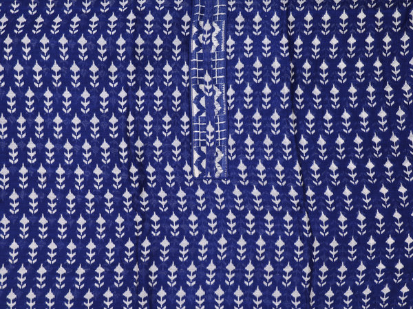 Printed Design Royal Blue Cotton Unstitched Salwar Material