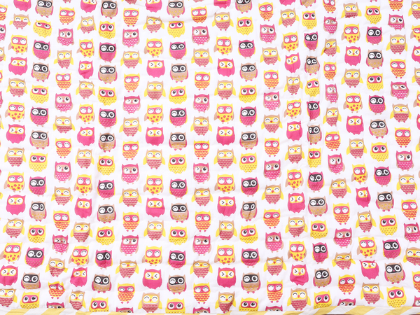 Printed Design White Cotton Single Kids Bedspread