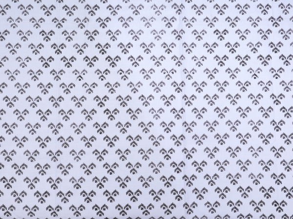 Printed Design White Cotton Unstitch Salwar Material