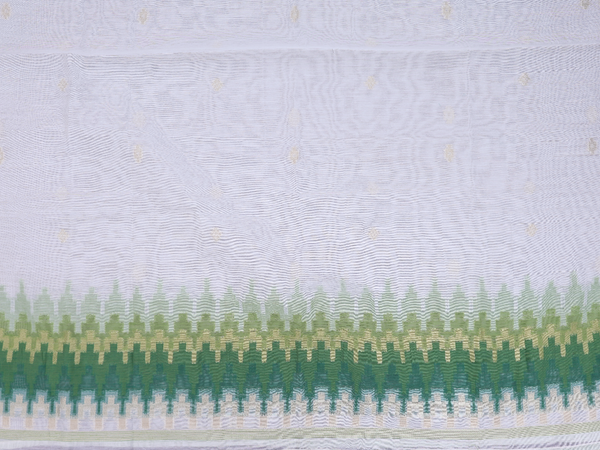 Printed Design White Cotton Unstitched Salwar Material