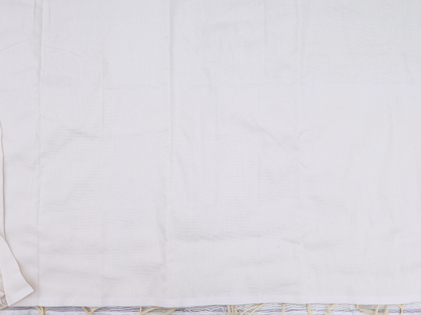 Printed Design White Cotton Unstitched Salwar Material