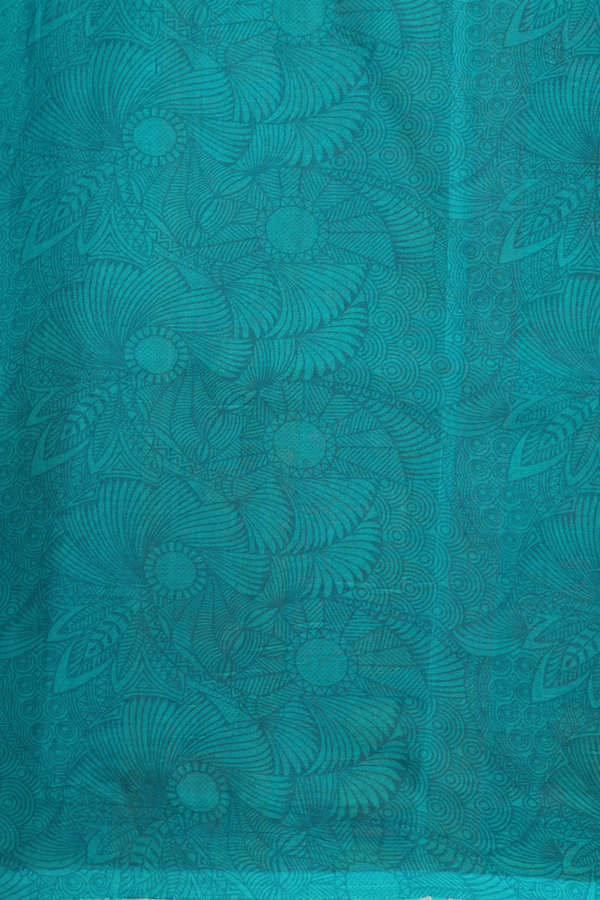 Printed Silk Saree In Beige With Allover Floral Design