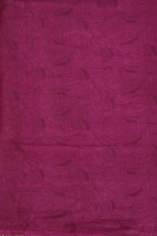 Printed Silk Saree In Pastel Brown With Floral Design