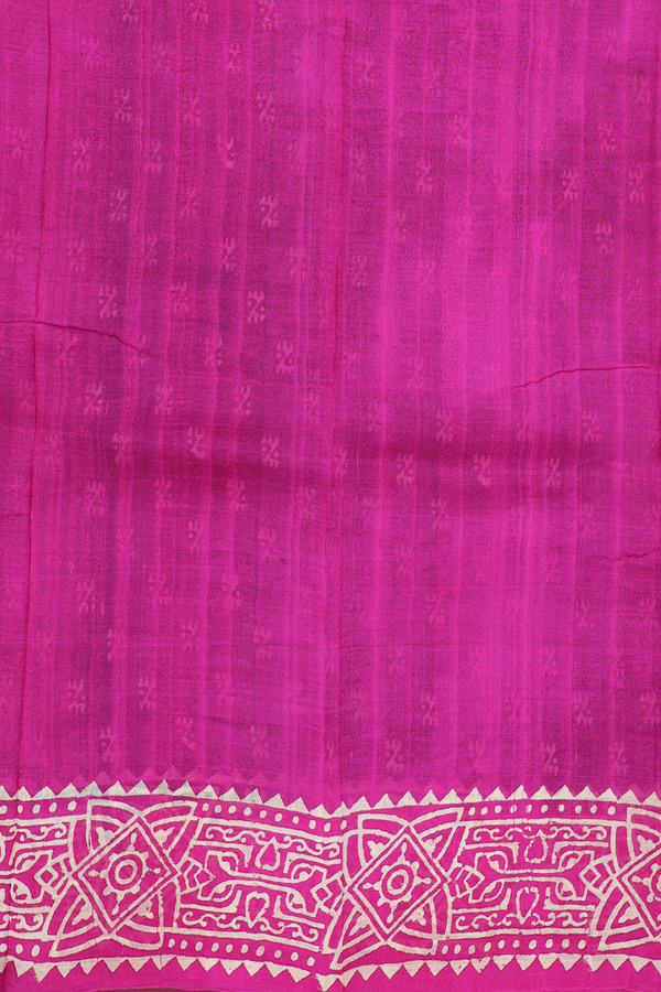 Printed Silk Saree In Black With Allover Design