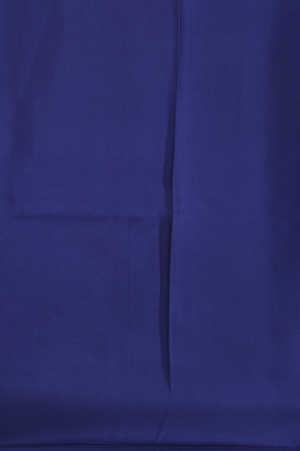 Printed Silk Saree In Capri Blue With Floral Design