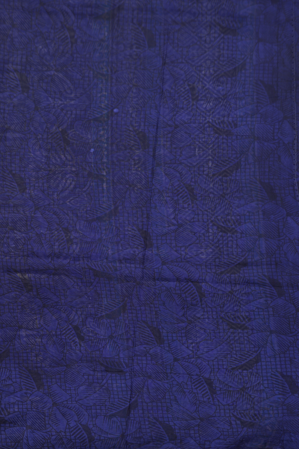 Printed Silk Saree In Cerulean Blue With Allover Design