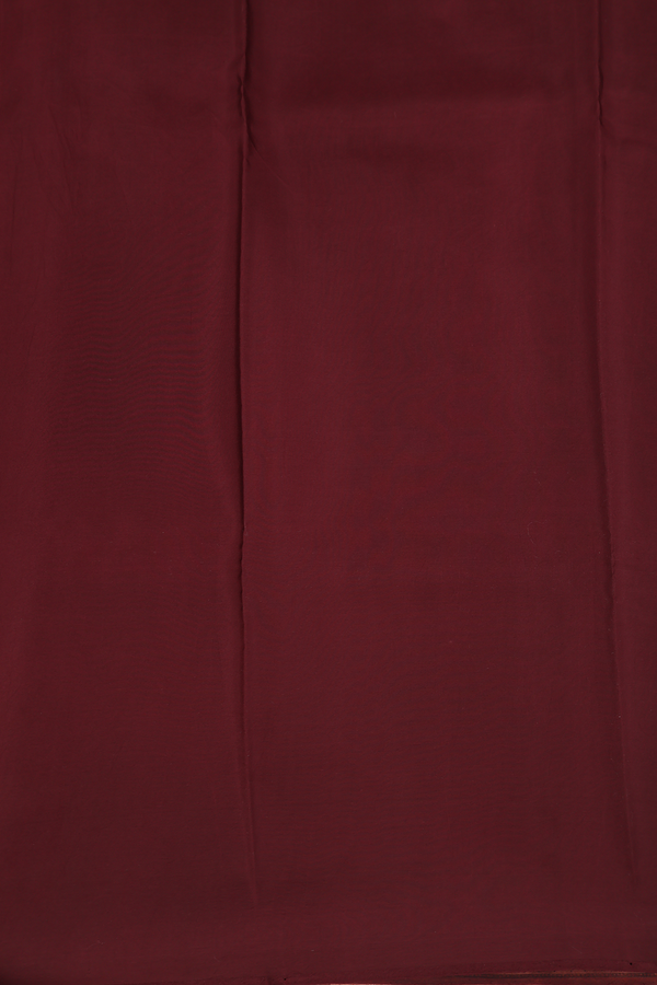 Printed Silk Saree In Cocoa Brown With Floral Design