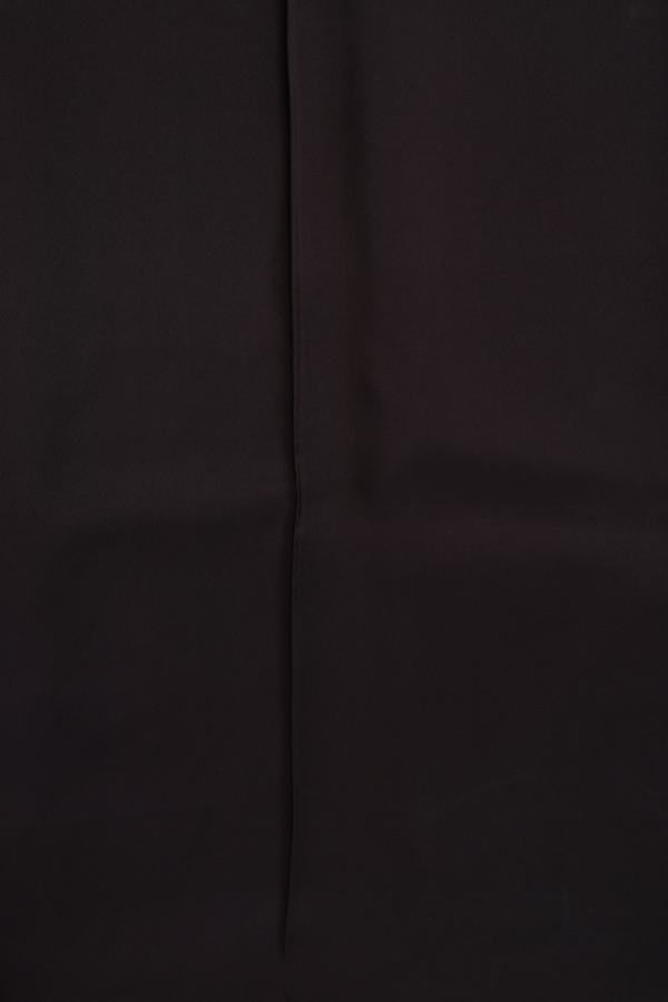 Printed Silk Saree In Dark Oak Brown With Floral Design