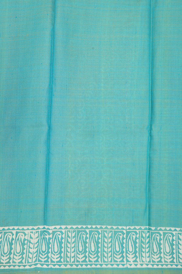 Printed Silk Saree In Dual Tone With Allover Design