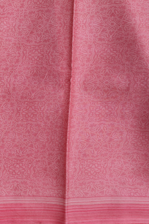Printed Silk Saree In Dusty Pink With Allover Design