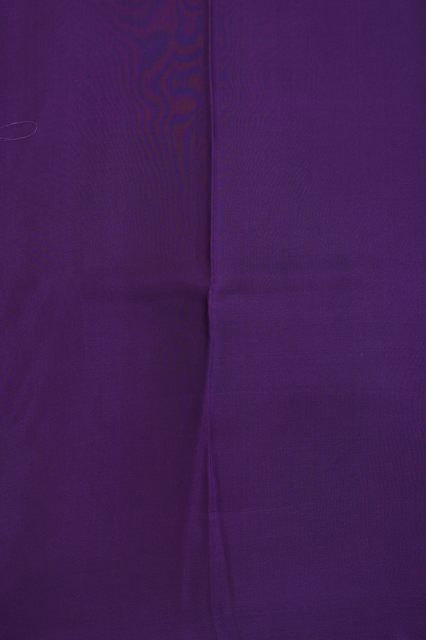 Printed Silk Saree In Dusty Purple With Floral Design