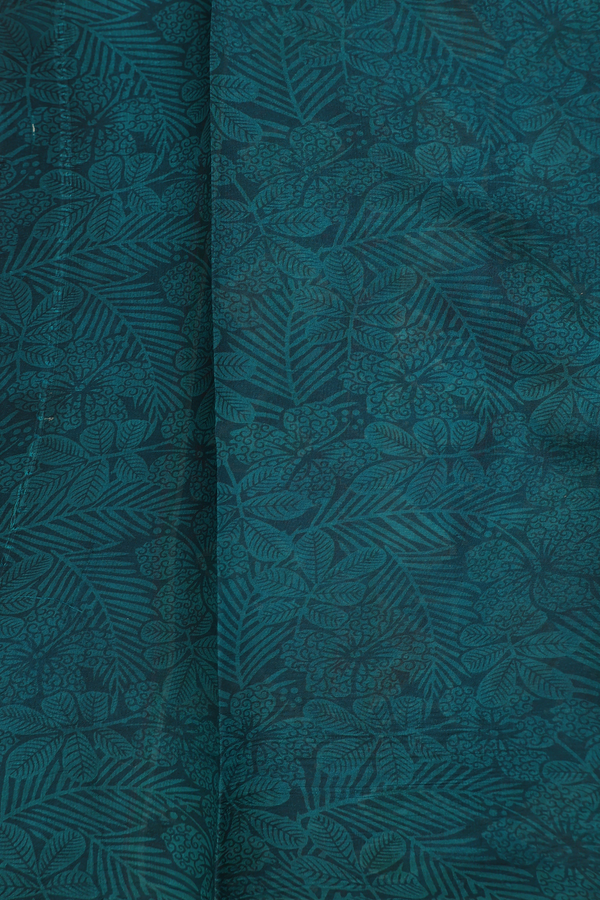 Printed Silk Saree In Golden Brown With Ikat Design