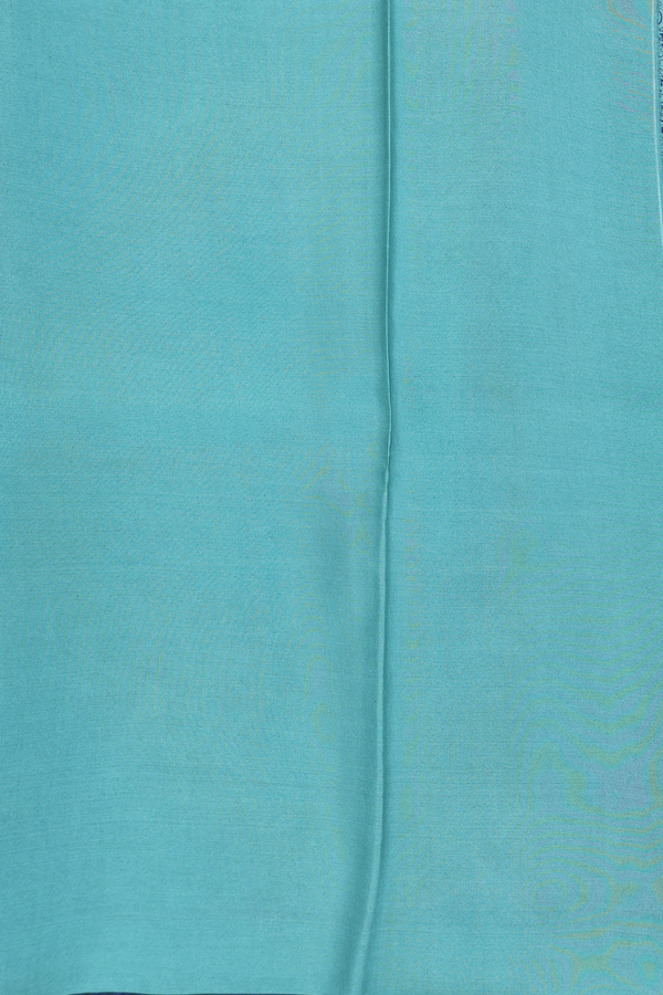 Printed Silk Saree In Green With Floral Design