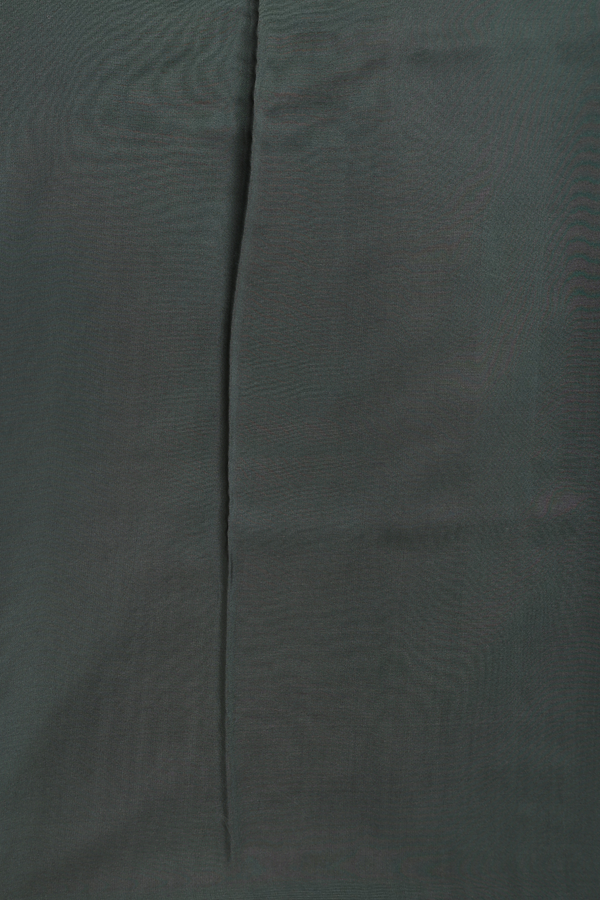 Printed Silk Saree In Green With Floral Design