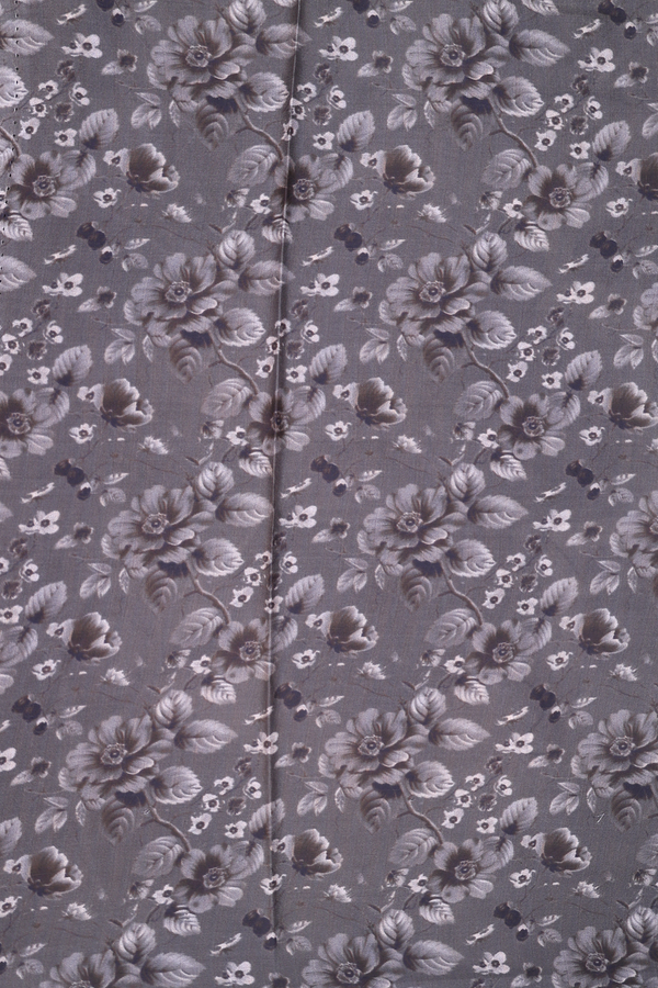 Printed Silk Saree In Ivory With Floral Design