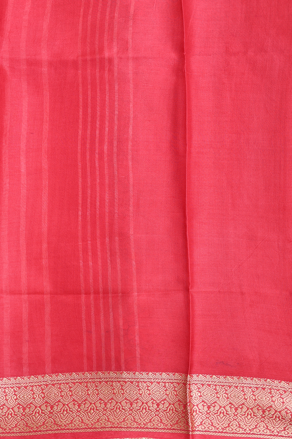 Printed Silk Saree In Pale Brown With Floral Design